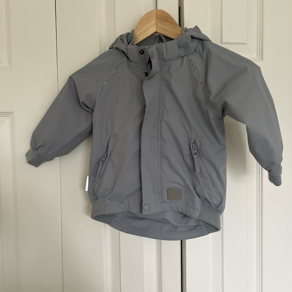 Marmar Copenhagen Outerwear Gray Kids Jacket with zipper & hood Size 1.5 years